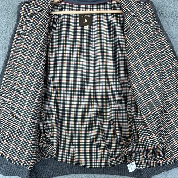 Orvis Wool Shooting Hunting Jacket Full Zip Gray Lined Windstopper Outdoor Large - Picture 7 of 15